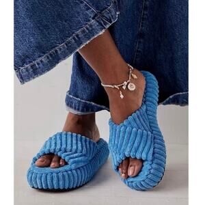 Free People / Two Days In Ibizia Terry Slides / Boho Platform Sandals